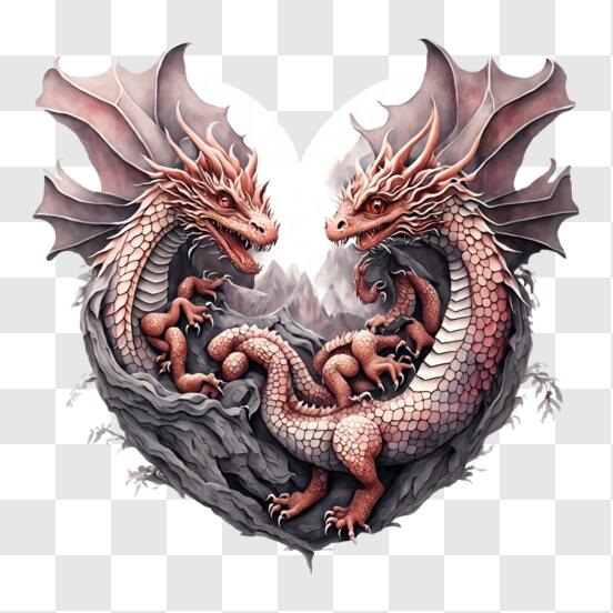 Télécharger Cœur de Dragon - Illustration de l'Amour et de l