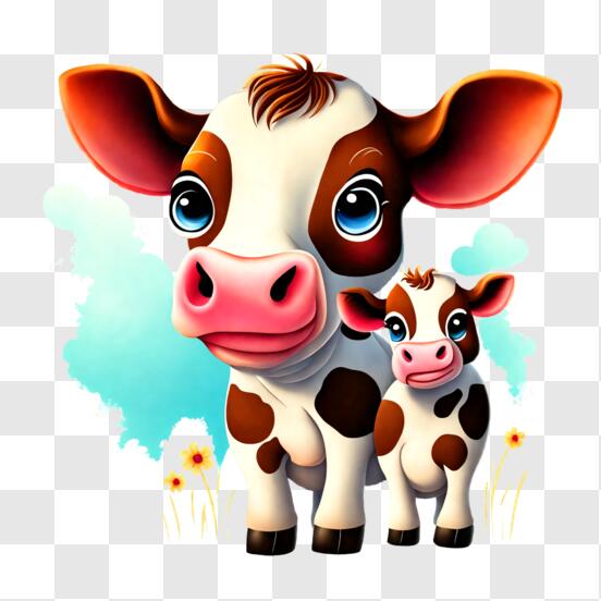 Cow Cartoon Cute Farm Milk Animal Character In Various Action Poses Vector  Funny Mascot Stock Illustration - Download Image Now - iStock