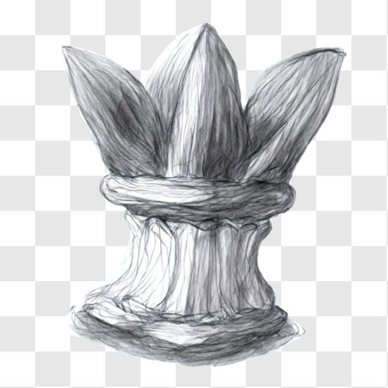 Baixe Desenho de Peças de Xadrez em Preto e Branco com Coroa PNG - Creative  Fabrica