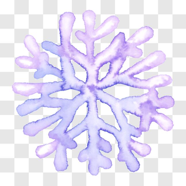 Download Floating Watercolor Snowflake Artwork PNG Online - Creative ...