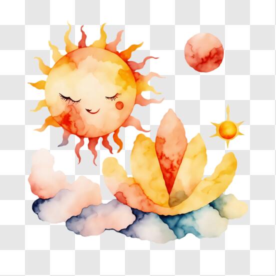 Aesthetic Theme Sun PNG