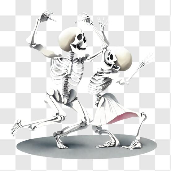 Download Skeletons Dancing  Fun and Spooky Image PNG Online - Creative  Fabrica