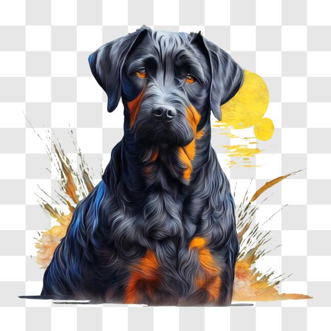 Download Intelligent and Loyal Rottweiler Dog PNG Online - Creative Fabrica