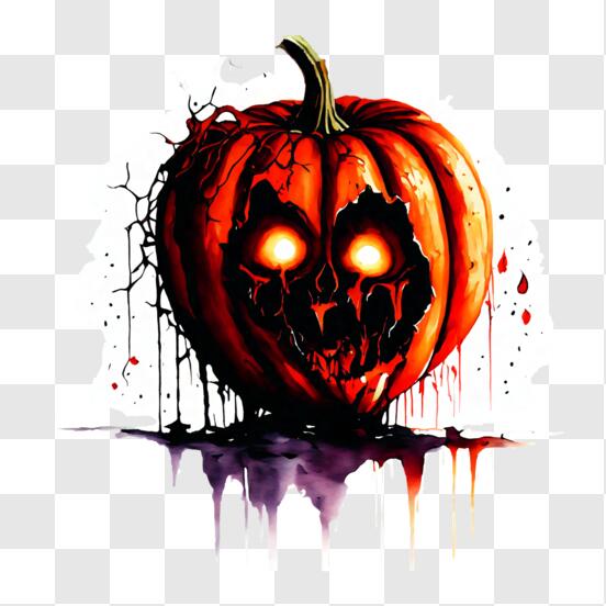 Baixe Arte Assustadora de Halloween PNG - Creative Fabrica