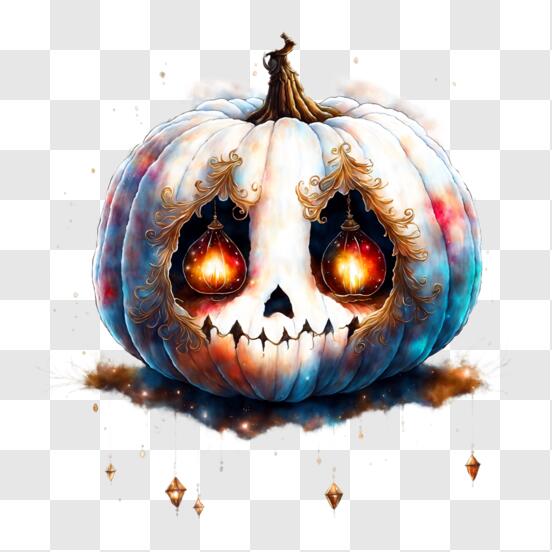 Baixe Abóbora de Halloween Assustadora com Rosto Assustador PNG - Creative  Fabrica