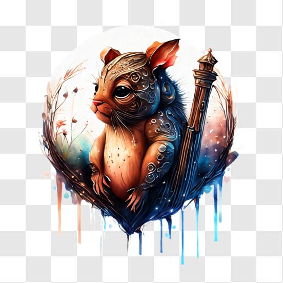 Arte de animais fofos de raposa azul brilhante de pixel para jogos
