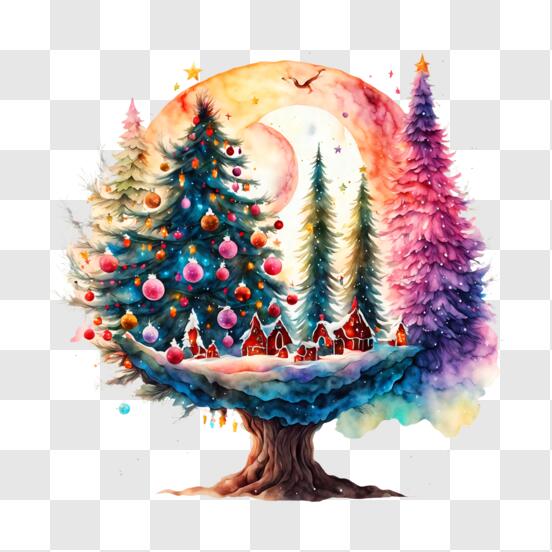 watercolor winter tree landscape 15736257 PNG