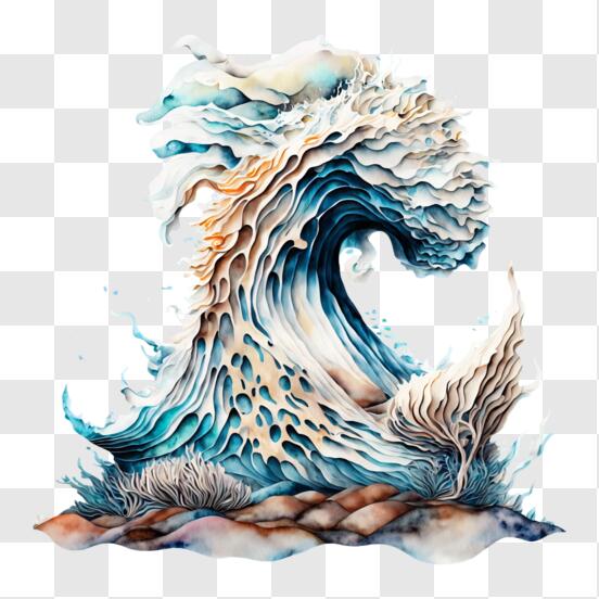 Tissue paper ocean waves  Ocean waves art, Tissue paper art, Mermaid tail  drawing