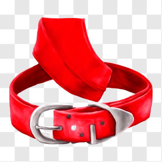 Télécharger Collier de chien élégant avec ceinture rouge et boucles en  argent PNG En Ligne - Creative Fabrica