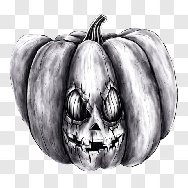 Baixe Desenho de Halloween em Preto e Branco - Abóboras Engraçadas