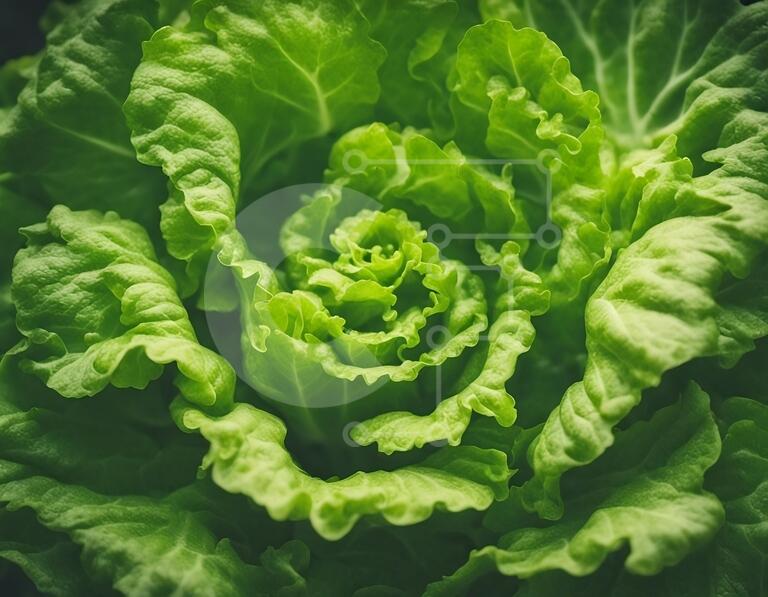 Closeup of a Healthy Green Leafy Vegetable for Salads stock photo Creative Fabrica