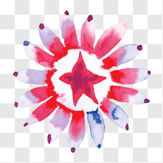 Baixe Estrela Azul e Branca Abstrata em Fundo Rosa PNG - Creative Fabrica