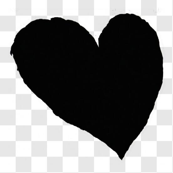 Scarica Forma di cuore nero su carta PNG Online - Creative Fabrica