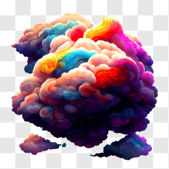 Download 3D Cloud Formation on Black Background PNG Online - Creative ...