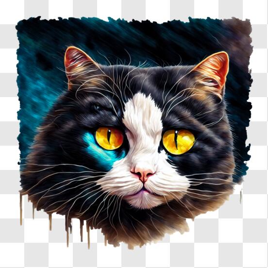 Pin de ☆ en arte  Como dibujar un gato, Ilustraciones de gato