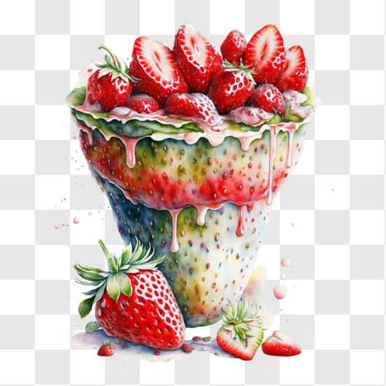 Baixe Deliciosa Sobremesa de Frutas com Frutas Frescas PNG