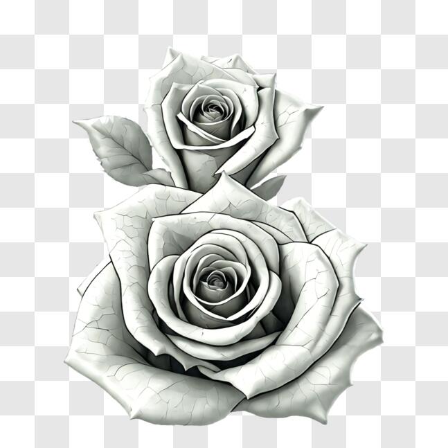 Download Elegant White Roses on a Dark Background PNG Online - Creative ...