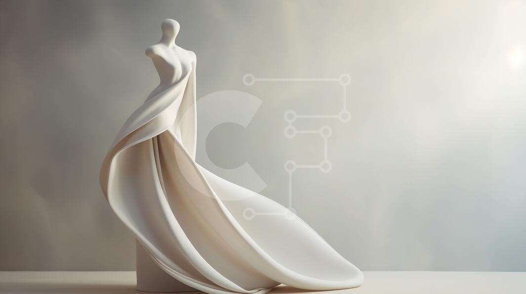 Elegant floating mannequin in artistic display stock photo Creative Fabrica