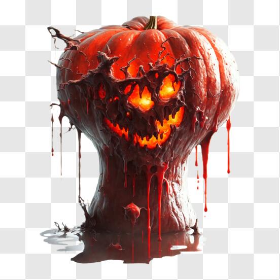 Scarica Zucca di Halloween spaventosa con sangue PNG Online - Creative  Fabrica