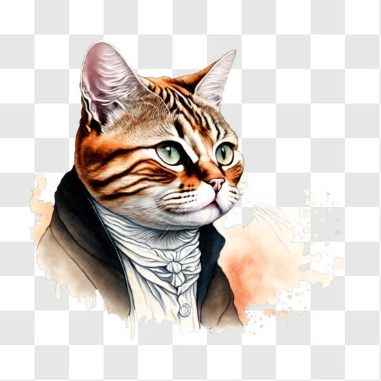 Baixe Gato de Desenho Animado Elegante em Terno e Gravata Borboleta PNG -  Creative Fabrica