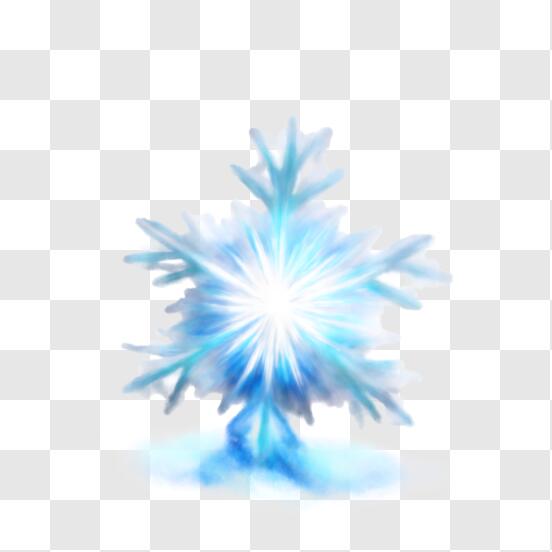 Scarica Design magico di fiocco di neve con colori bianchi e blu PNG Online  - Creative Fabrica