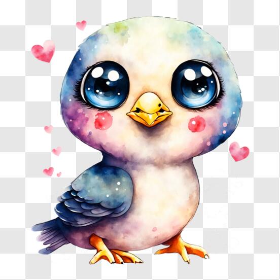 Line Cute Bird Coloring Style Isolated On White Background Vector Sign  Stock Illustration - Download Image Now - iStock
