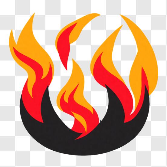 Contornos de chamas desenhadas à mão de fogo - ícones de formas grátis