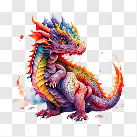 Télécharger Illustration de dragon coloré pour œuvres créatives ...