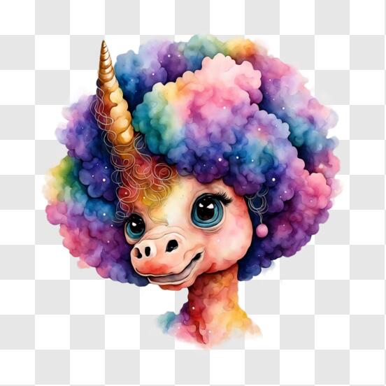 Premium Vector  Cute afro unicorn vector art