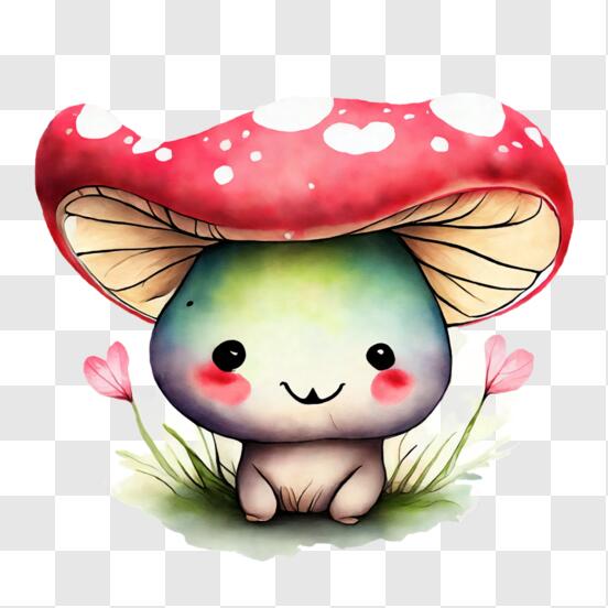 COMO DESENHAR UM COGUMELO FOFO - HOW TO DRAW A CUTE MUSHROOMS 