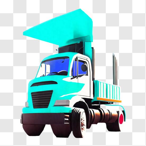 Baixe Caminhão de Brinquedo Azul com Frente Inclinada PNG - Creative Fabrica