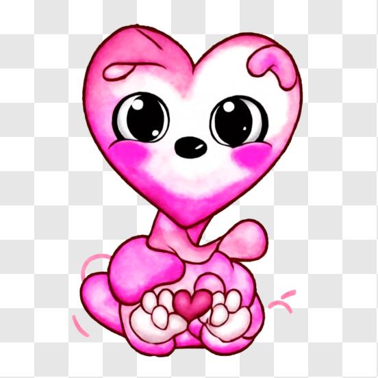 Amor Panda PNG - Imagem PANDA png segurando um coração rosa