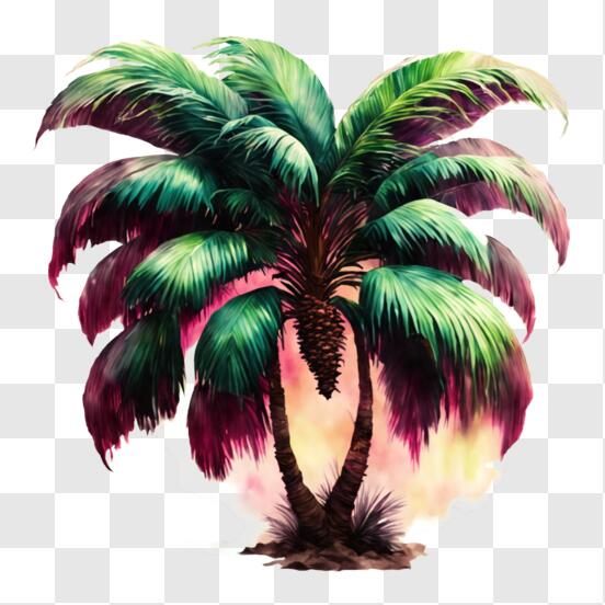 Vibrant palm tree boxer brief
