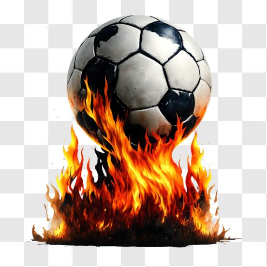 Télécharger Élément graphique de ballon de soccer avec flamme PNG En Ligne  - Creative Fabrica
