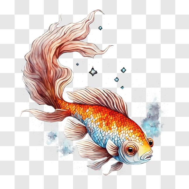Download Goldfish in Ornamental Water PNG Online - Creative Fabrica