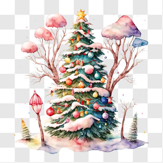 Winter Background With Snowy Fir Trees, Snowdrifts And Snowfall In Pink And  Blue Colors. Cute Winter Holiday Landscape For Merry Christmas Royalty Free  SVG, Cliparts, Vectors, and Stock Illustration. Image 158495964.
