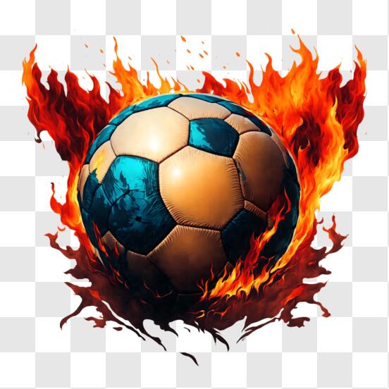 ballon de football enflammé en rotation isolé sur transparent. illustration  vectorielle 3d avec effet de flamme 17225792 Art vectoriel chez Vecteezy