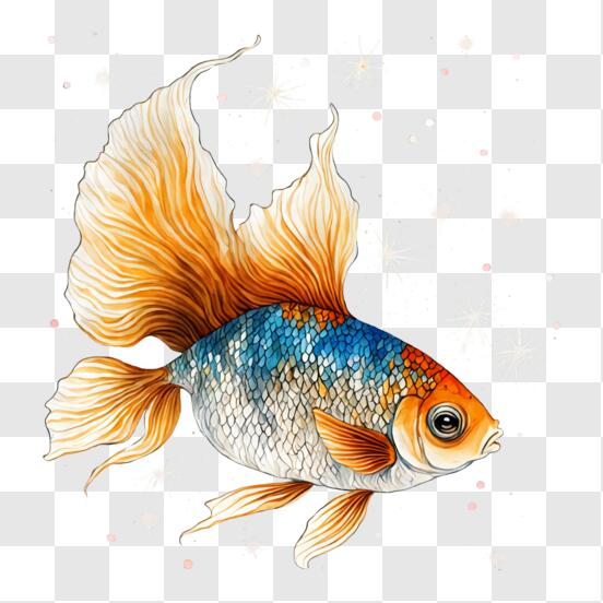 Download Goldfish in Ornamental Water PNG Online - Creative Fabrica