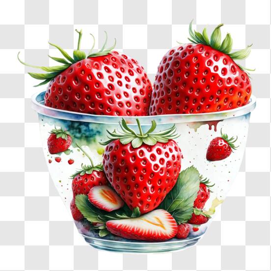 Strawberry Stickers Printable PNG Graphic by shishkovaiv · Creative Fabrica