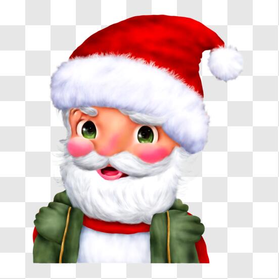 Personagem de menina 3d papai noel com um sinal de coração na mão