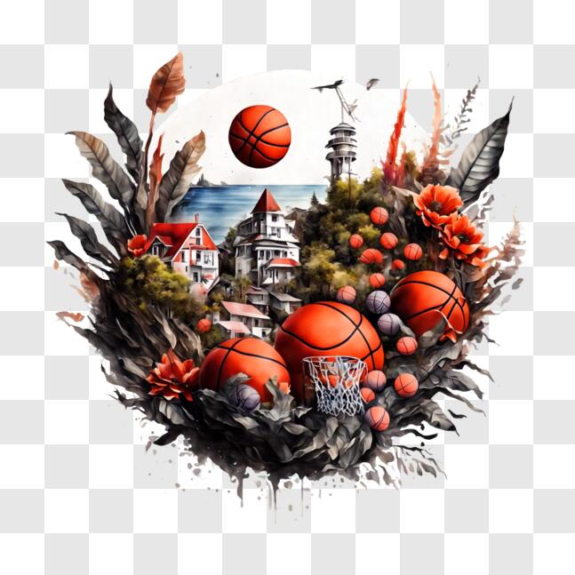 Elektronischer Arcade Basketballkorb - Tragbares Basketballspiel Mit Score-Anzeige