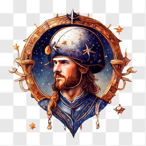 Baixe Pirata Sério com Barba Longa e Chapéu PNG - Creative Fabrica