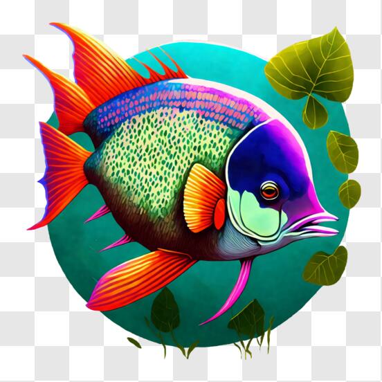 Colorful fish clip art PNG - Similar PNG