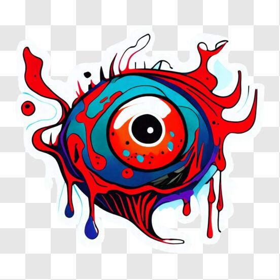 RETURNS IN JANUARY - Bloodshot Eye embroidered red vinyl patch – Dripface