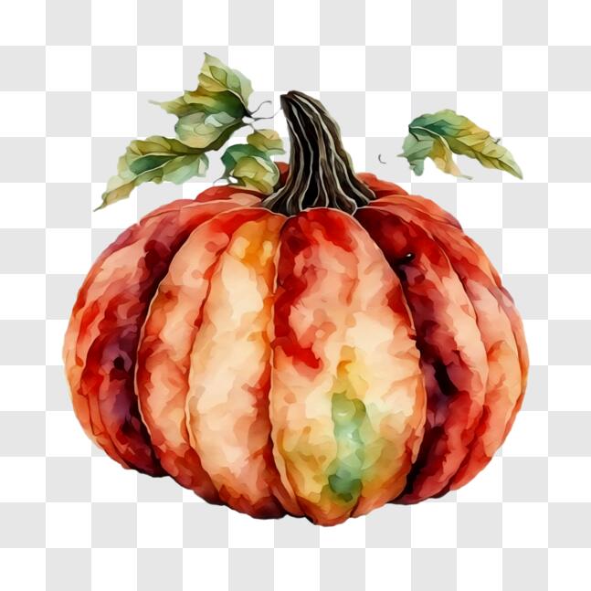 Download Watercolor Pumpkin Painting for Fall Season Decor PNG Online ...