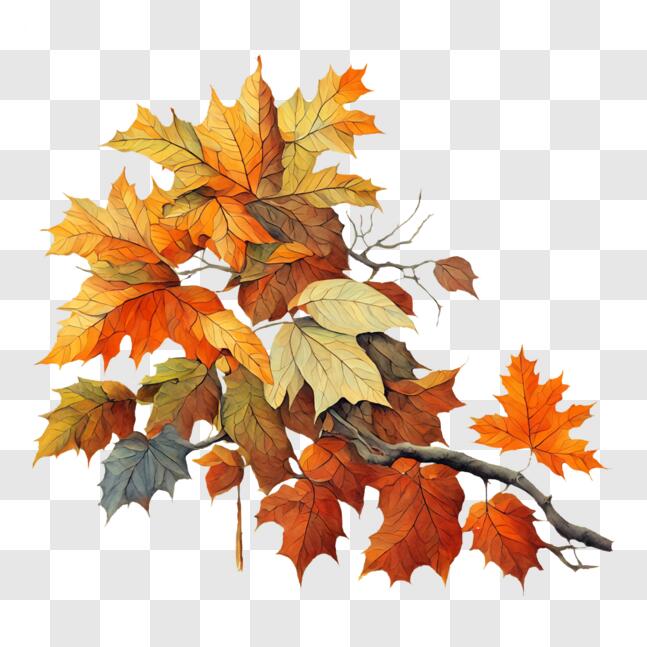 Download Autumn Maple Leaves Falling on the Ground PNG Online ...