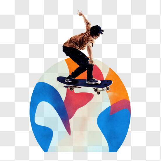 Skateboarder with Sidewalk Surfer saying, designed, png file, jpg file &  svg (transparent) files Digital Download