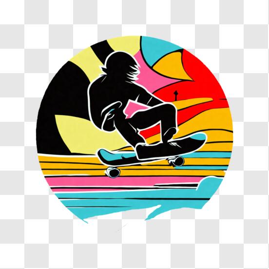 Skateboarder with Sidewalk Surfer saying, designed, png file, jpg file &  svg (transparent) files Digital Download