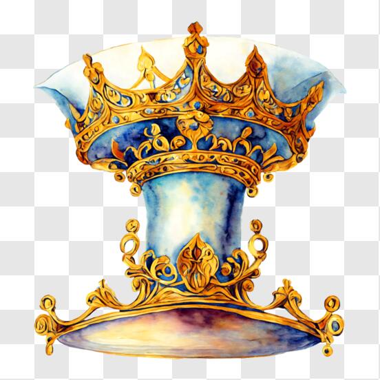 Download Stunning Crown Decoration in Pink and Blue PNG Online ...
