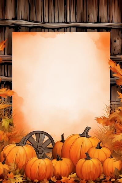 Download Autumn-themed Halloween Background with Pumpkins and Leaves ...